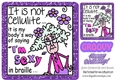 I am sexy! dotty in purple glitter frame 8x8