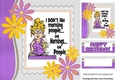 I Just Dont Do Mornings! with purple flowers 8x8