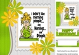 I Just Dont Do Mornings! with green flowers 8x8
