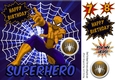 Spider man super hero (gold)) 8x8