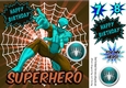 Spider man super hero (turq)) 8x8