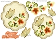 pretty yellow corner flowers with butterflies toppers