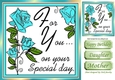 turq roses for you, on your special day 8x8