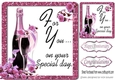 pretty pink roses and champagne for you 8x8