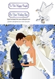 pretty blue flowers and satin with dove & wedding 8x8