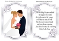 wedding couple with silver diamond roses card front/insert