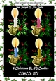 Four lovely christmas candle arrangements in png with holly (set one)