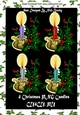 Four lovely christmas candle arrangements in png with holly (set two)