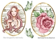 pretty as a pic two lovely toppers/card fronts of a girl/pink rose