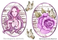 pretty as a pic two lovely toppers/card fronts of a girl/lilac rose