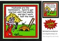 Cartoon lady, stella with garden mower 8x8 (red)
