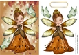 Autumn faerie in shades of brown A5 Leaf frame