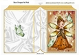 Autumn faerie in shades of brown A5 Leaf frame Folded book
