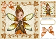 Autumn faerie in shades of brown 8X8 Filagree Leaf frame