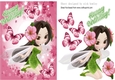 pink flower faerie in shades of pink A5 Leaf frame