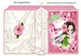 pink flower faerie in shades of pink A5 Leaf frame folded book