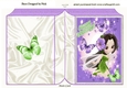 purple flower faerie in shades of purple A5 Leaf frame folded book