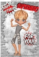 super hero birthday boy in brick A4 frame