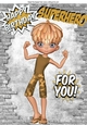 super hero birthday boy in gold in brick A4 frame