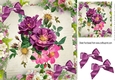pretty pink/lilac shades of blooming flowers in flower frame 8x8