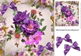 pretty purple/lilac shades of blooming flowers in flower frame 8x8