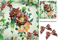 pretty peach/brown shades of blooming flowers in flower frame 8x8