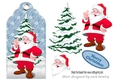 Lovely santa with christmas tree on a tag/topper