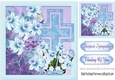 pretty daffs with blue cross (sympathy) 8x8