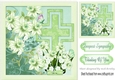 pretty daffs with green cross (sympathy) 8x8