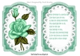 turq roses on lace card front and  insert A5