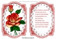 red roses on lace card front and  insert A5