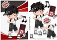 Hip Hop Boy Dancing in Red/Black Abstract A5 Frame