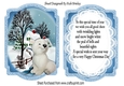 Cute little polar bear with snow scene bracket Card front/insert