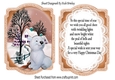 Cute little polar bear with snow scene brown bracket Card front/insert