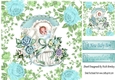 Sweet Baby Boy in a Bassinet with roses 8x8