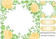 Pretty gold rose and leaf card front 8x8