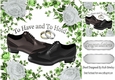 CIVIL MANS WEDDING with silver rose frame 8x8
