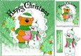 Best of Snow friends cute snowman with bear (green) 8x8