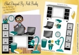 Mayhem & Chaos Man in his office 8x8 Mini Kit (Turq)