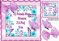 If Friends were Flowers!, Lilac bow in scalloped frame