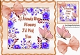 If Friends were Flowers!, peach bow in scalloped frame