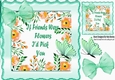 If Friends were Flowers!, turq bow in scalloped frame