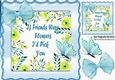 If Friends were Flowers!, blue bow in scalloped frame