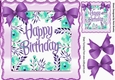 Pretty floral scalloped frame with corner lilac bows