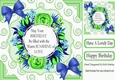 Birthday filled with sunshine and love floral blue bow 8x8