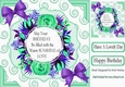 Birthday filled with sunshine and love floral purple bow 8x8