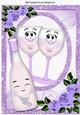 Lilac toony glases with with Lilac roses in sparkle frame A4