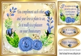 pretty blue rose with gold for Anniversary 8x8