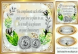 pretty silver rose with gold rings for Anniversary 8x8