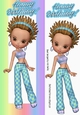 Trendy girl in blue tall DL